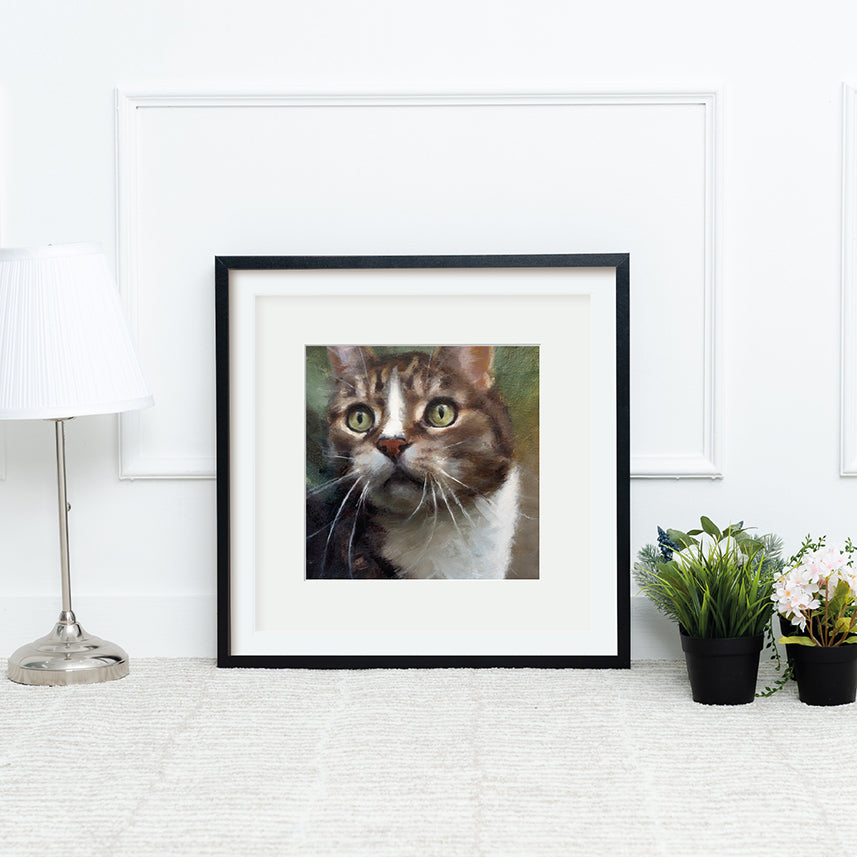 Tabby Cat Original Oil Painting