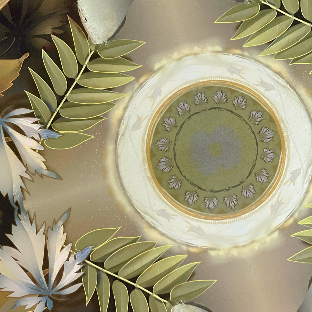 Gold Botanical Wrapping Paper