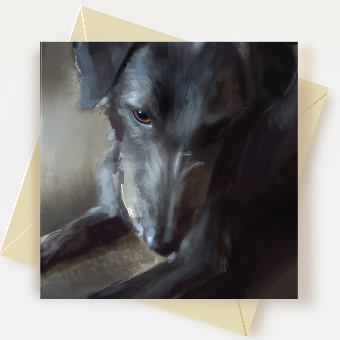 Bedlington Whippet Greeting Card