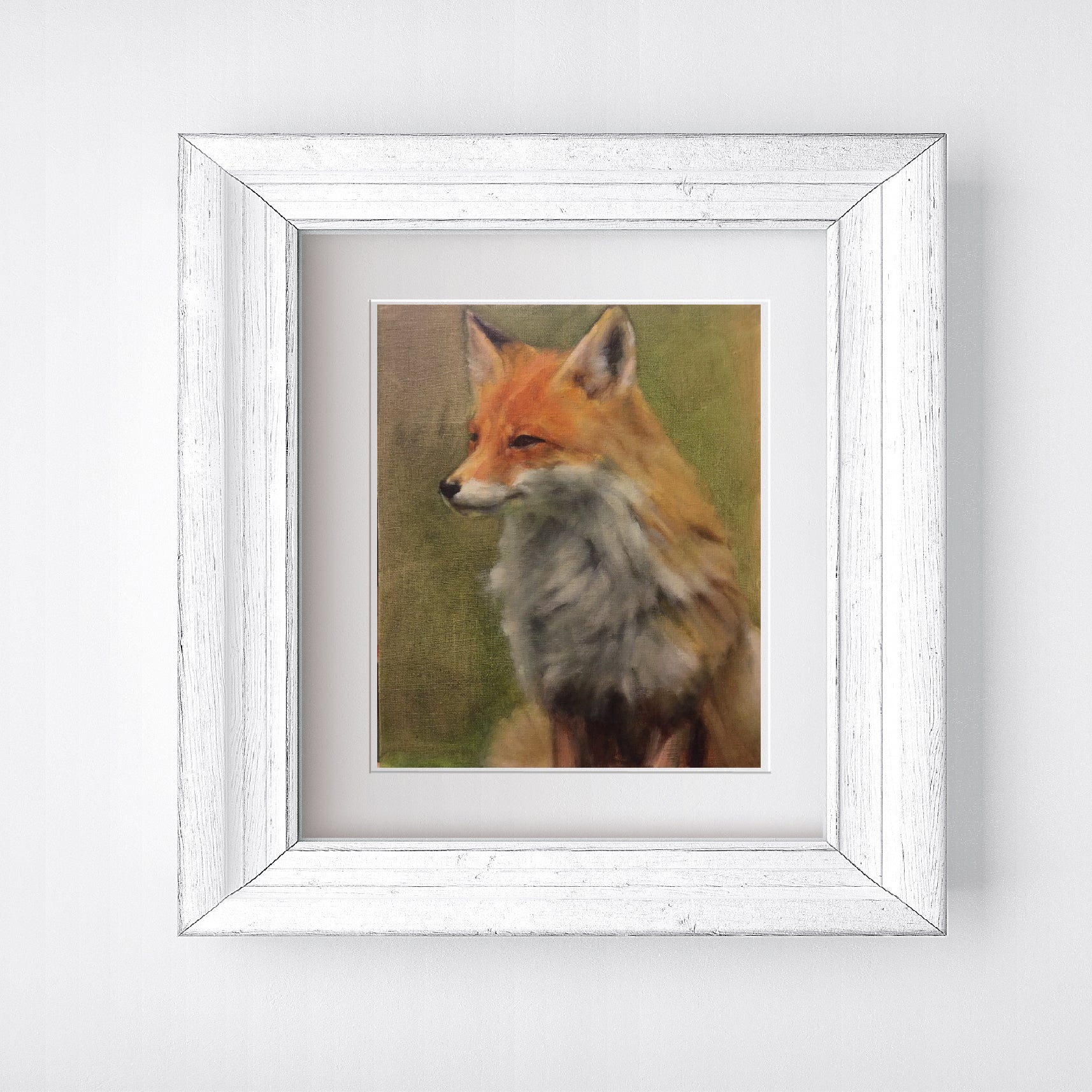 Fox Original Oil Painting