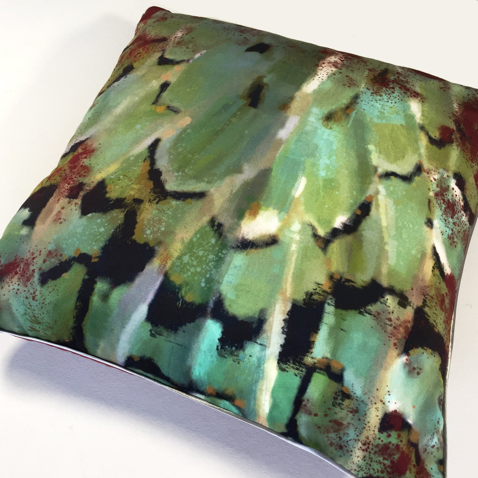 Green Moth Cushion Cover