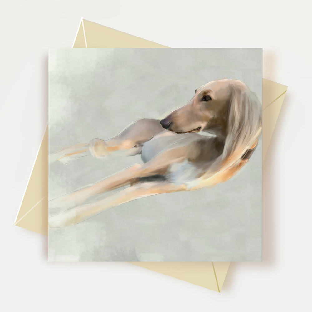 Saluki Dog Greeting Card