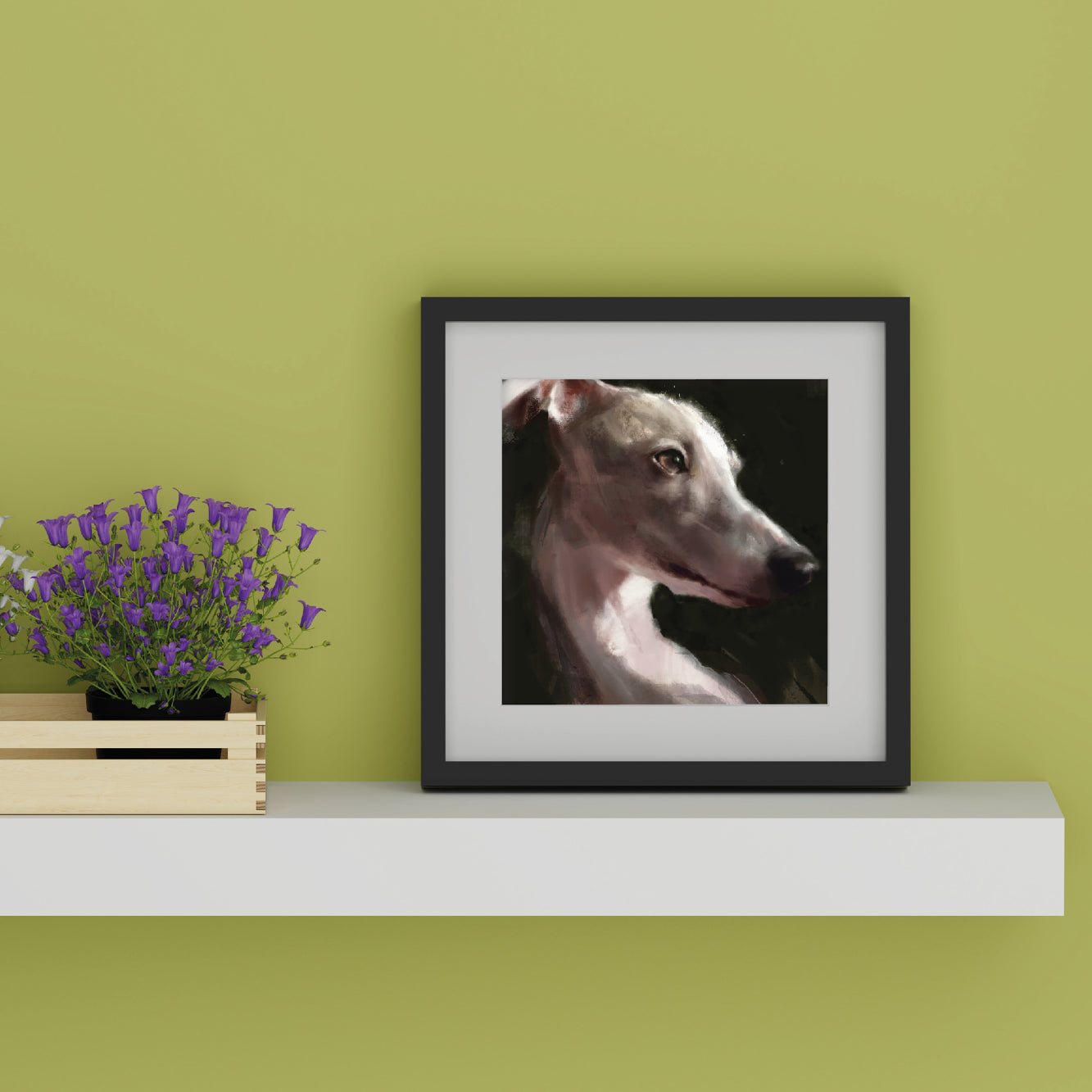 Whippet Dog Print