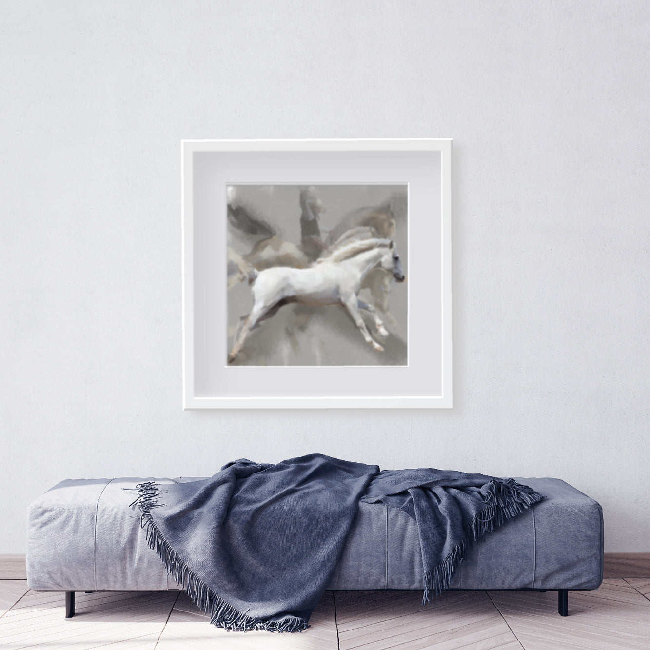 White Horse Print