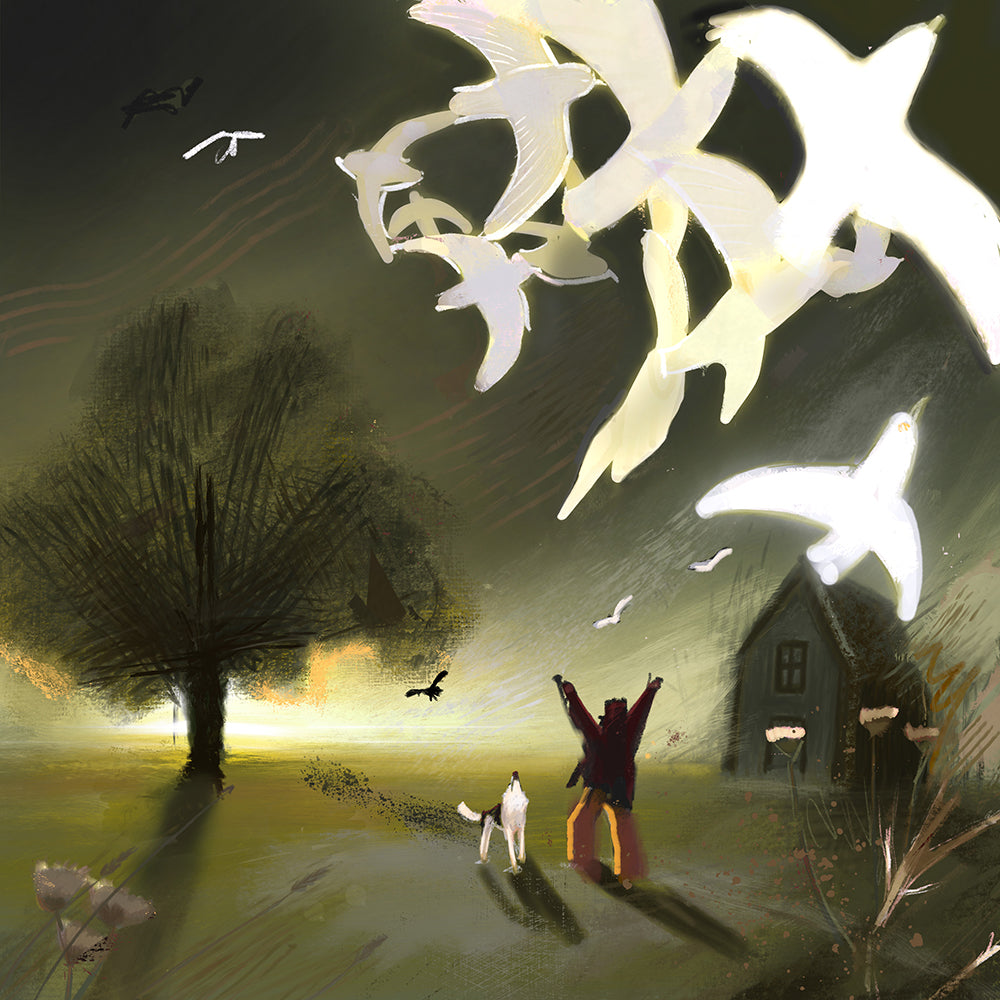Arrival of The Birds Greeting Card