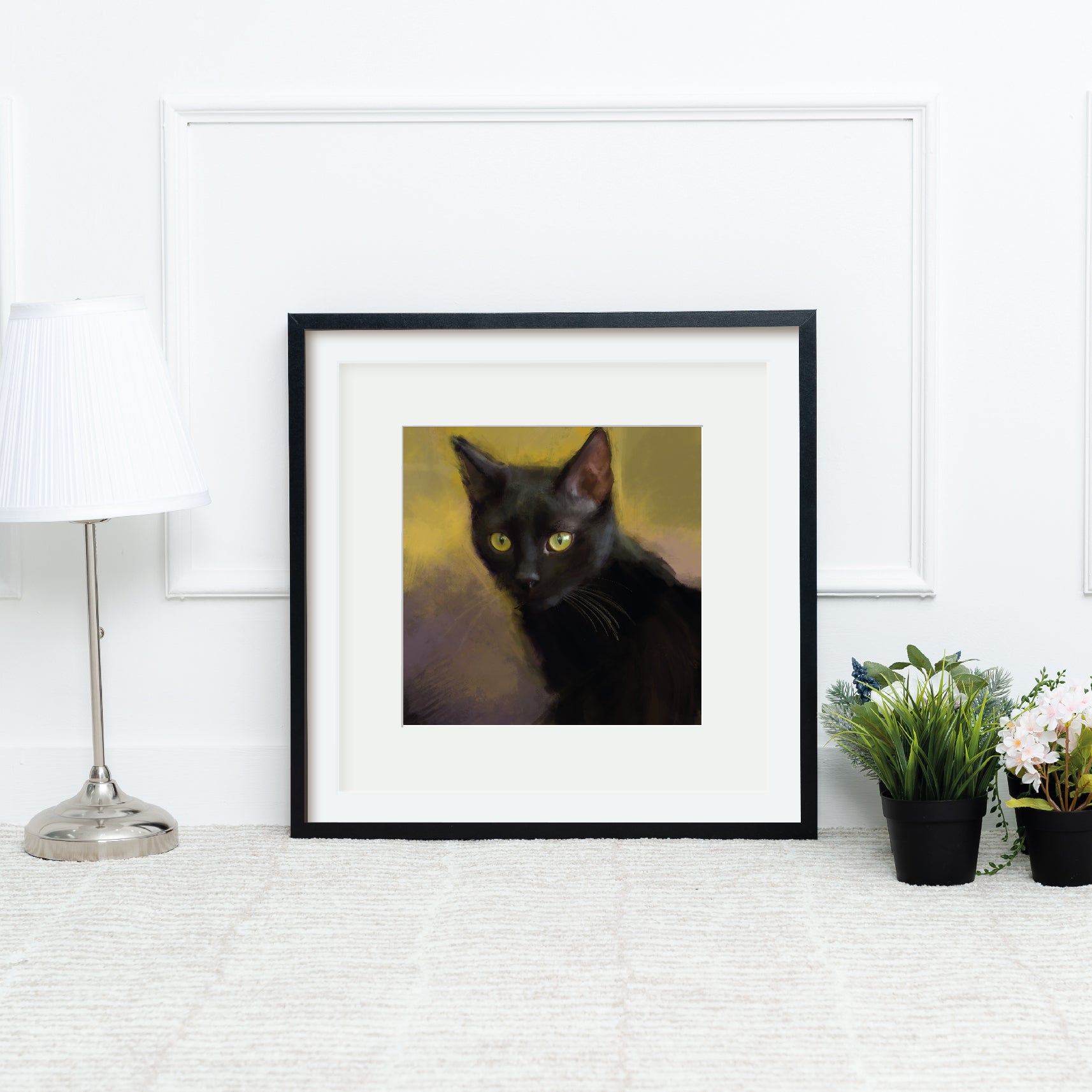 Halloween Black Cat Print