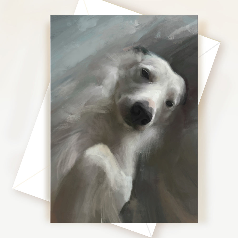 Study Of Northern Light Dog Greeting Card