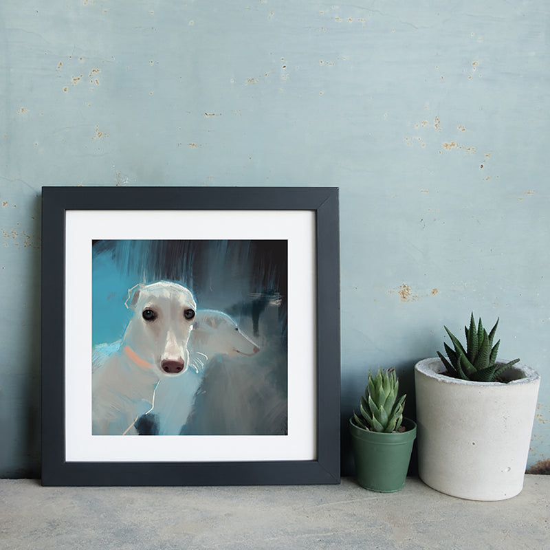 Sighthounds In Paris Dog Print