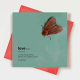 Love Definition Valentines Greeting Card