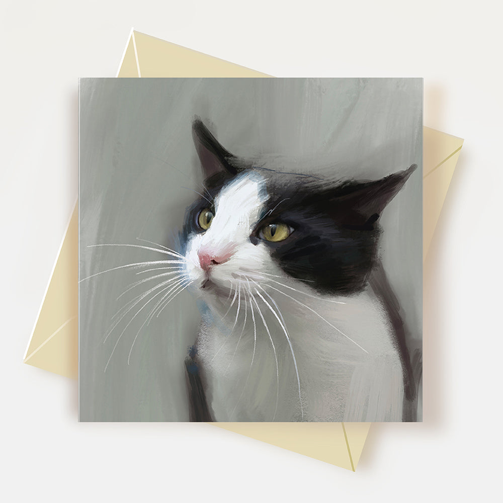 Whiskers Cat Greeting Card