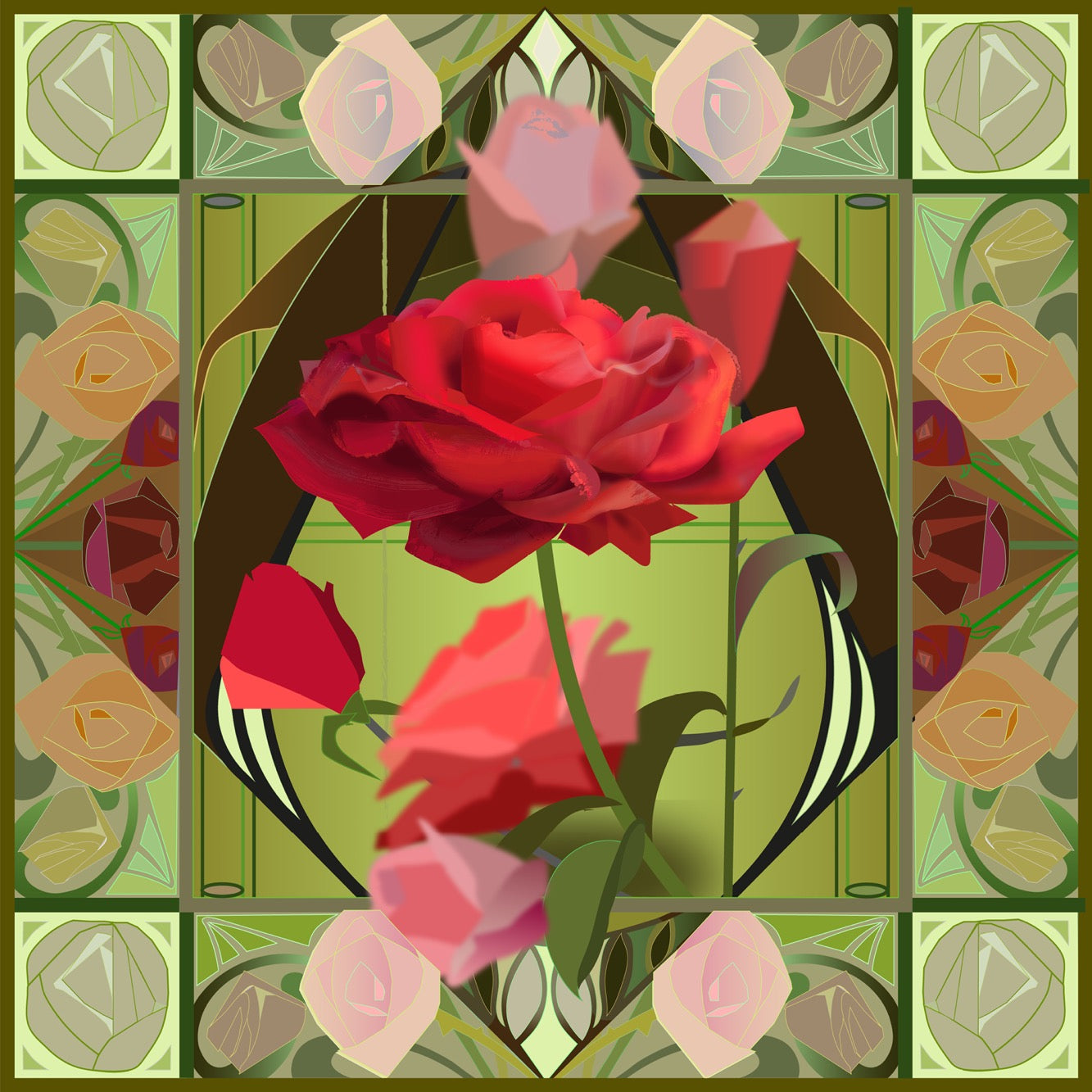 Red Rose Print