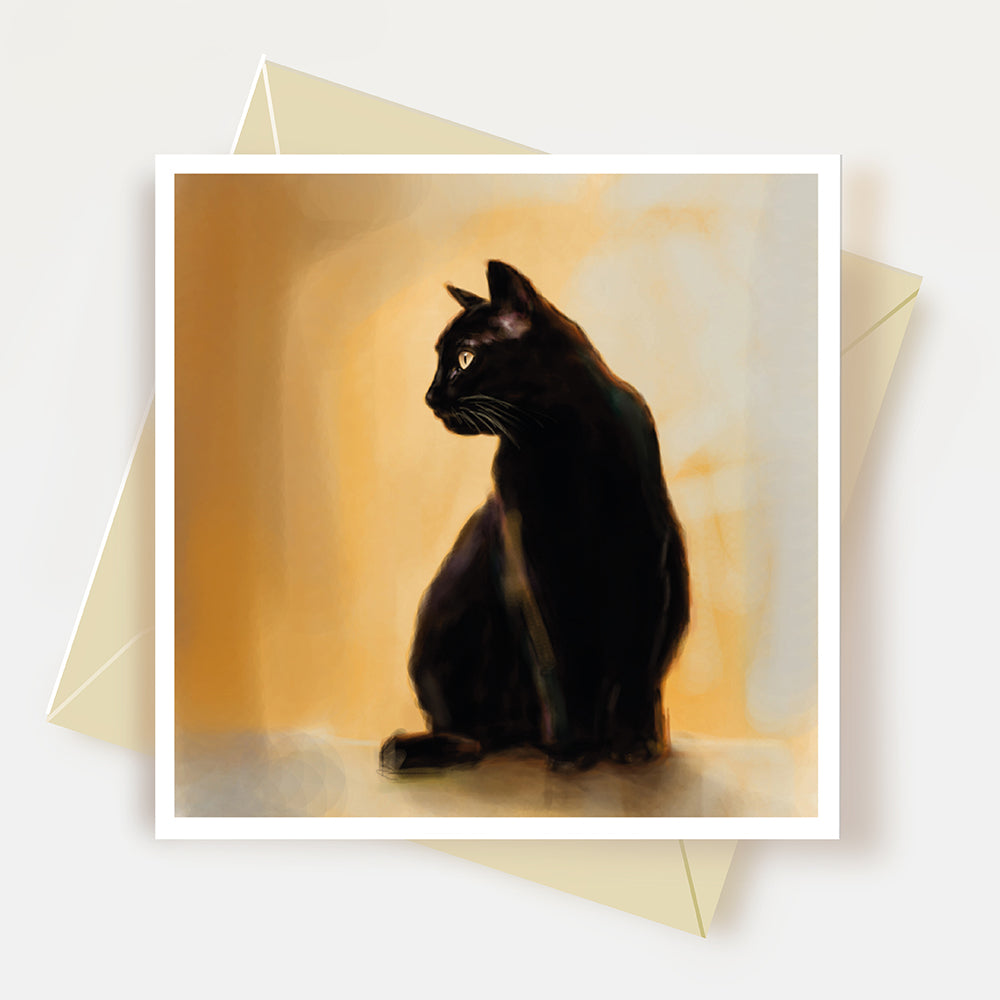 Black Cat Greeting Card
