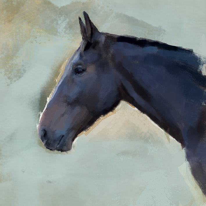 Black Horse Print