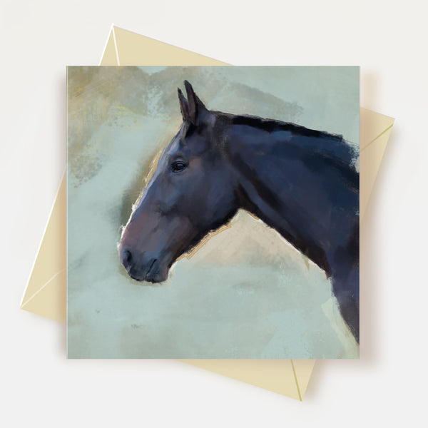 Black Horse Greeting Card
