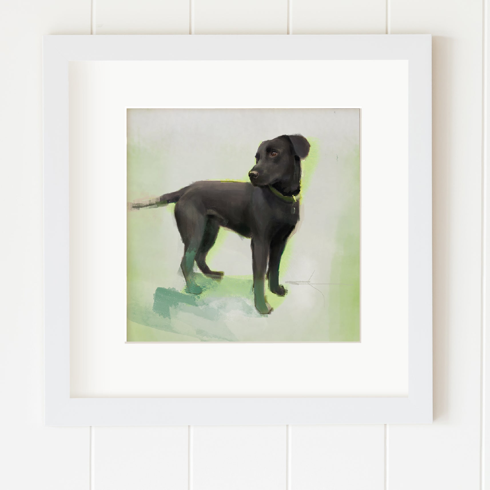 Black Labrador Dog Print