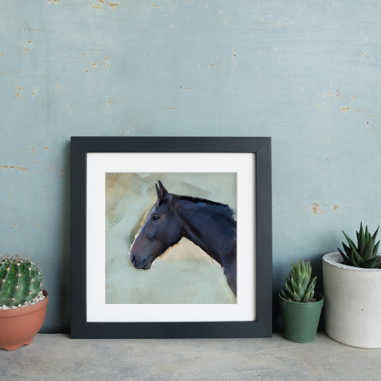 Black Horse Print