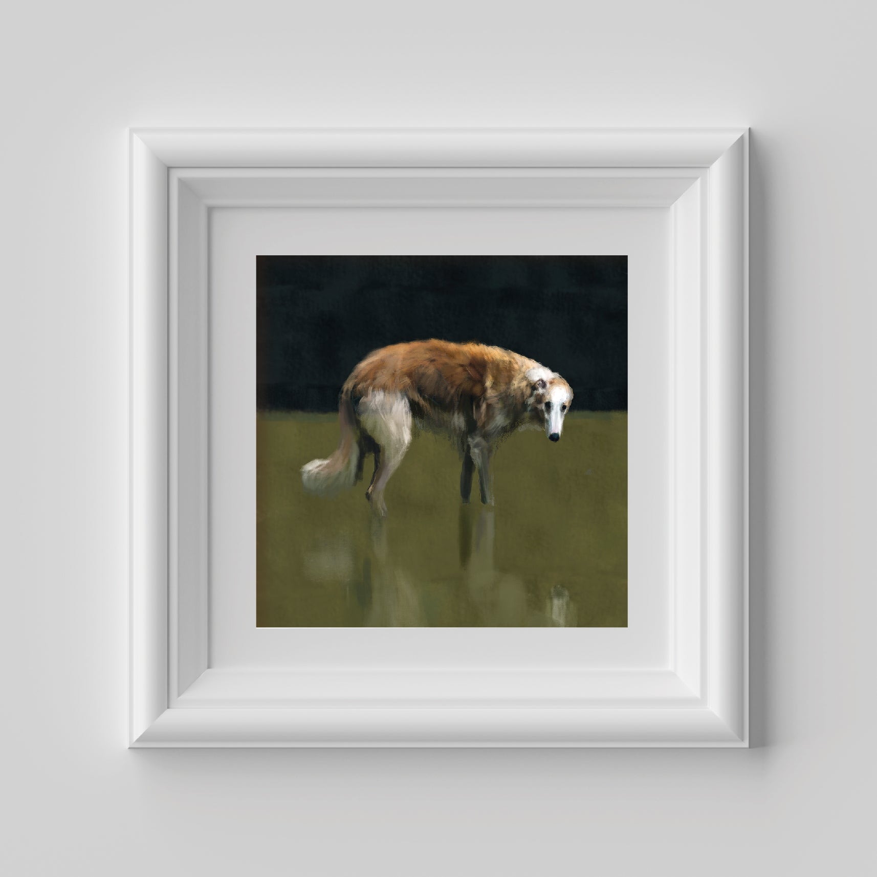Borzoi Dog Print