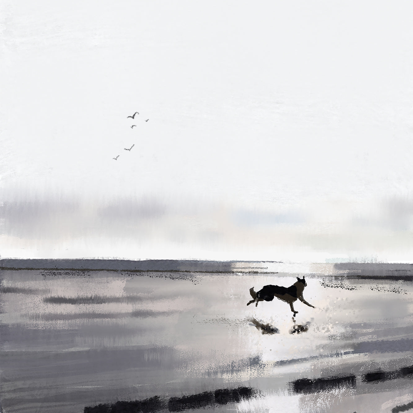 Beach Dog Greeting Card