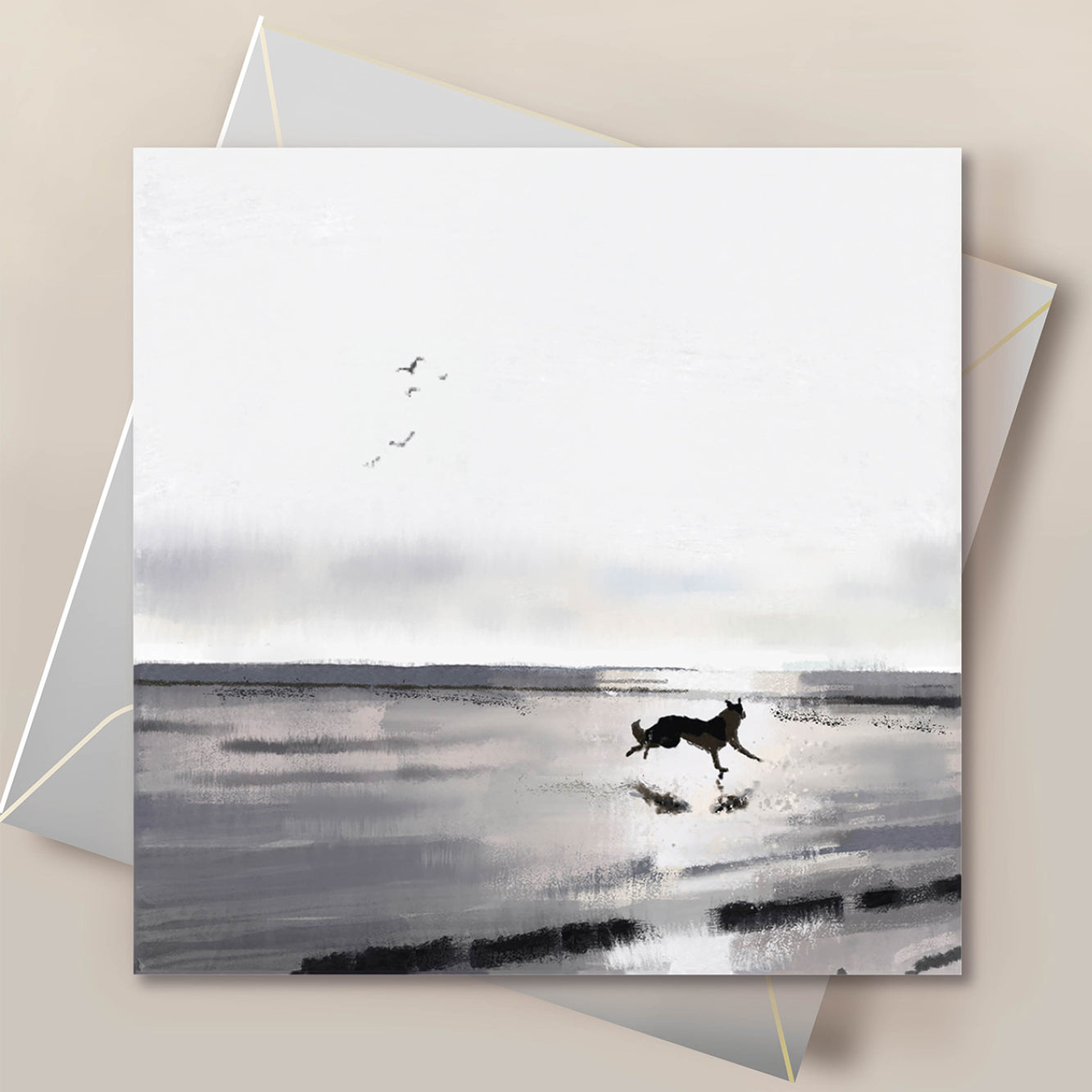 Beach Dog Greeting Card