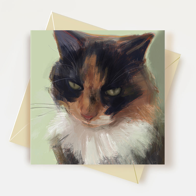 Calico Cat Greeting Card