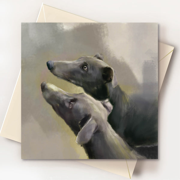 Greyhound Dog Greeting Card