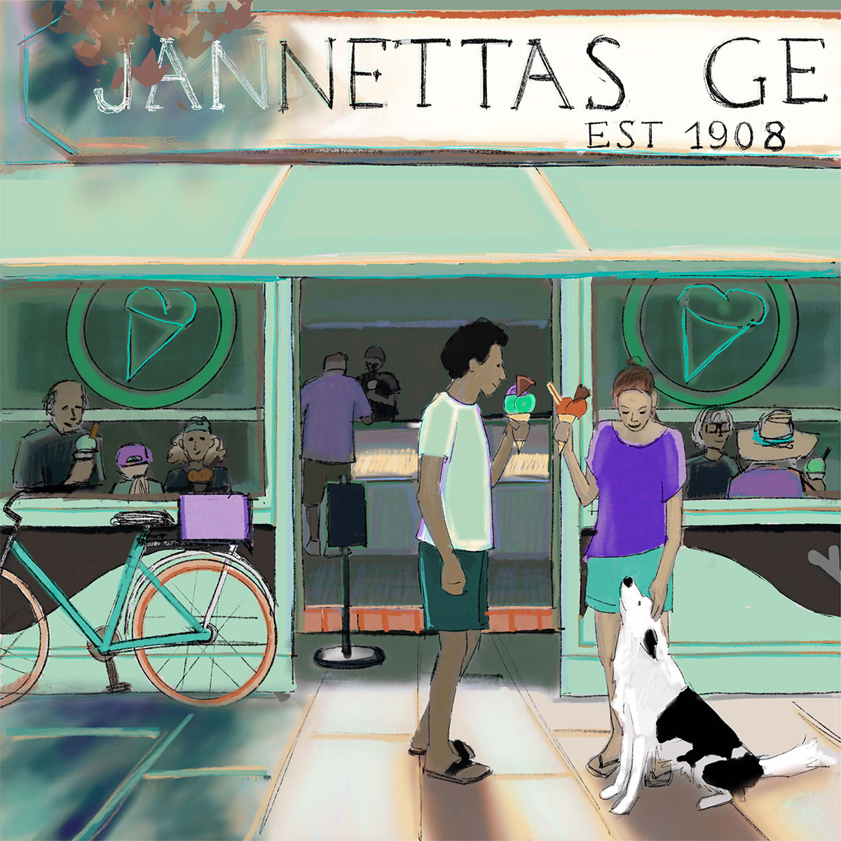 Ice Cream Sundays Greeting Card