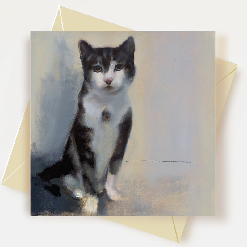 Silver Tabby Cat Greeting Card