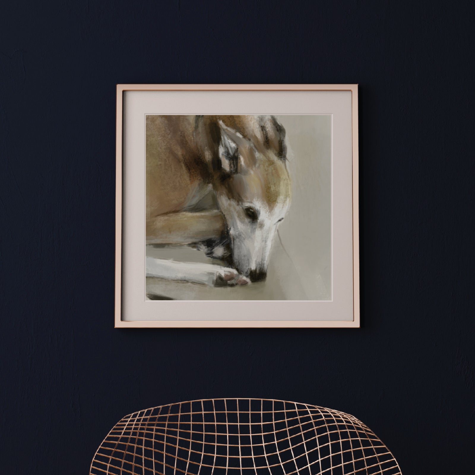 Lurcher Dog Print