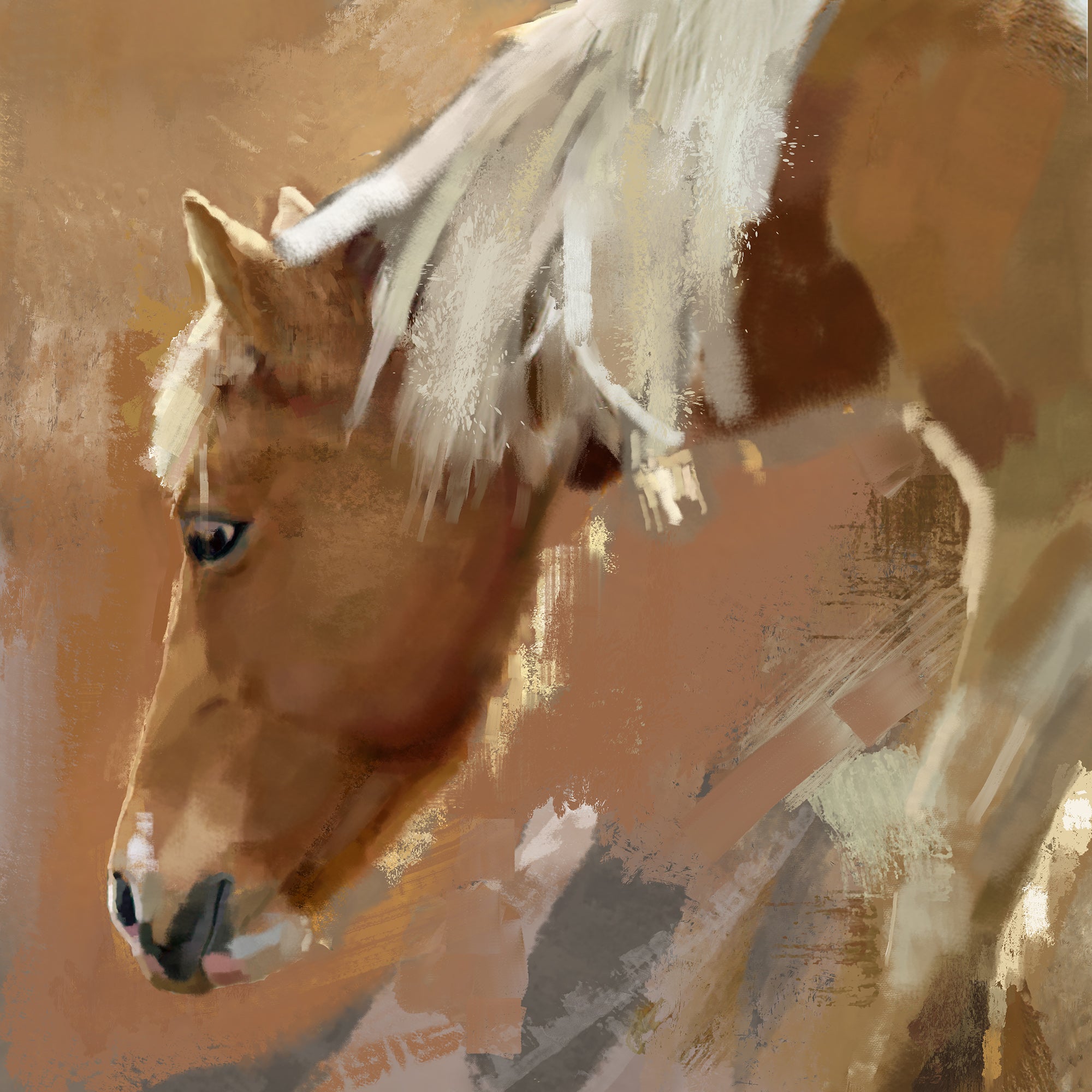 Palomino Horse Print