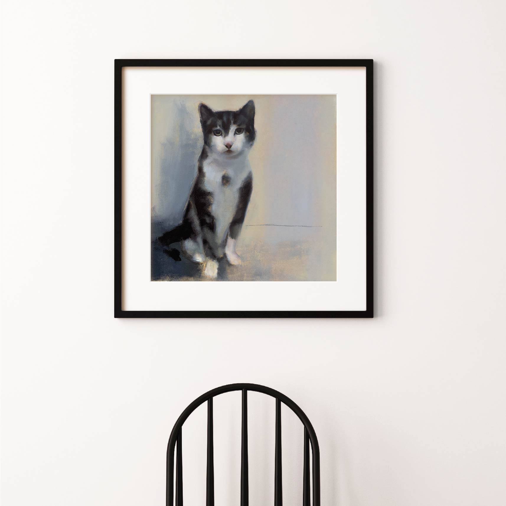 Silver Tabby Cat Print