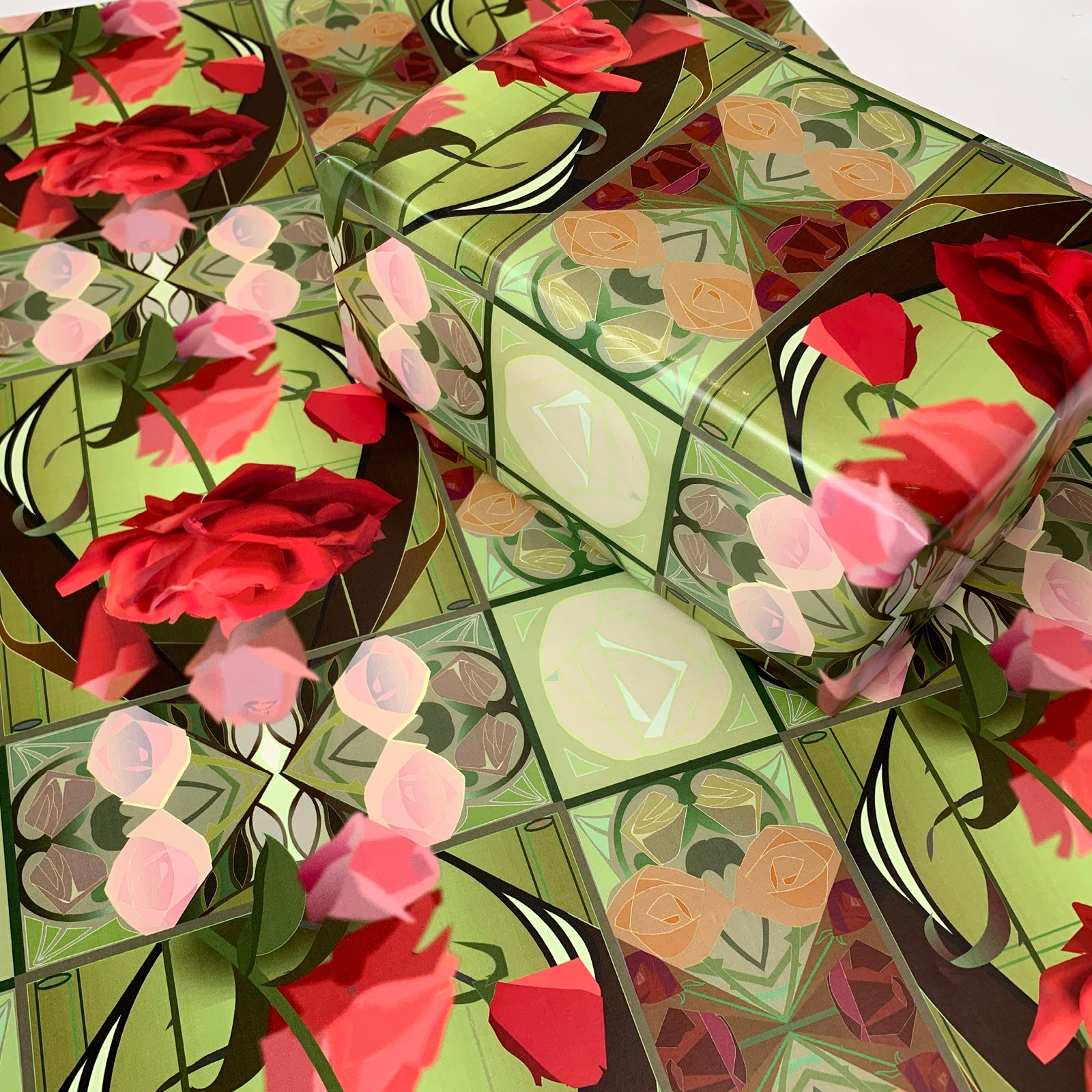 Garden Rose Wrapping Paper