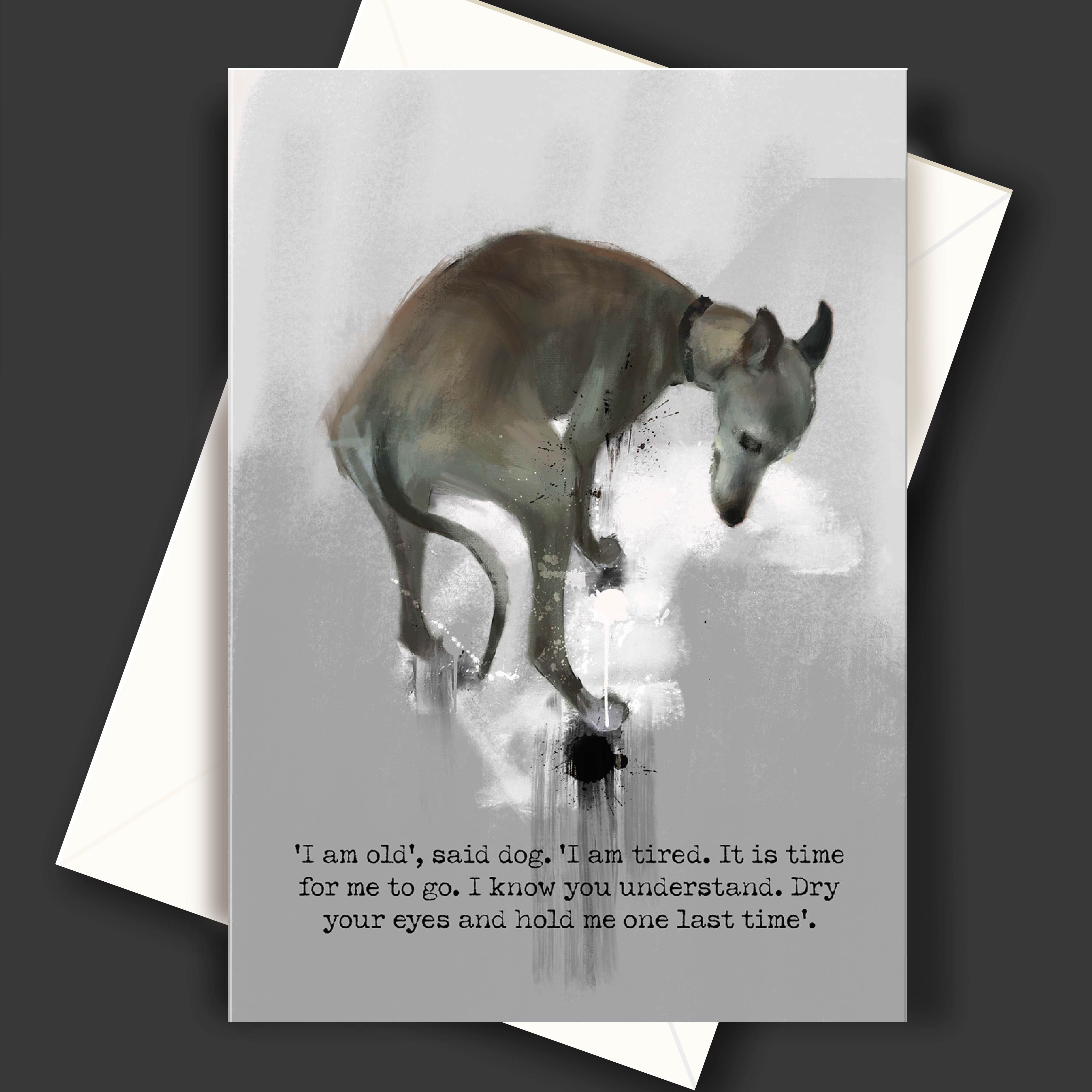 Symphony Of Sorrow Dog Greeting Card