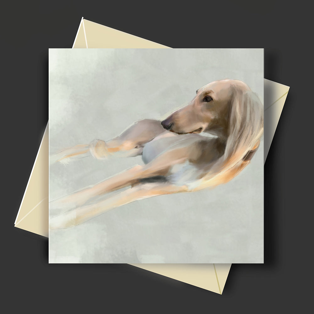 Saluki Dog Greeting Card