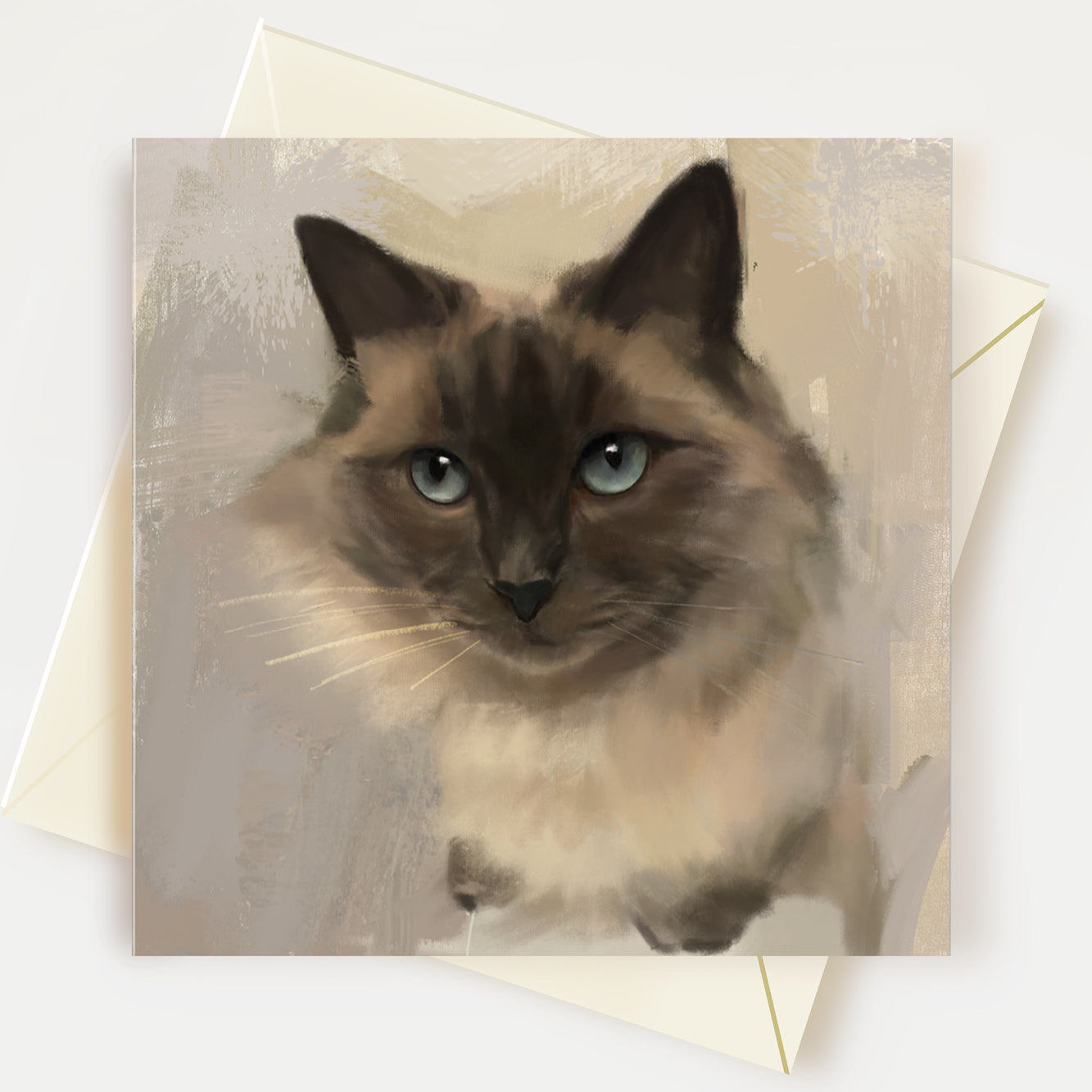 Seal Point Ragdoll Cat Greeting Card