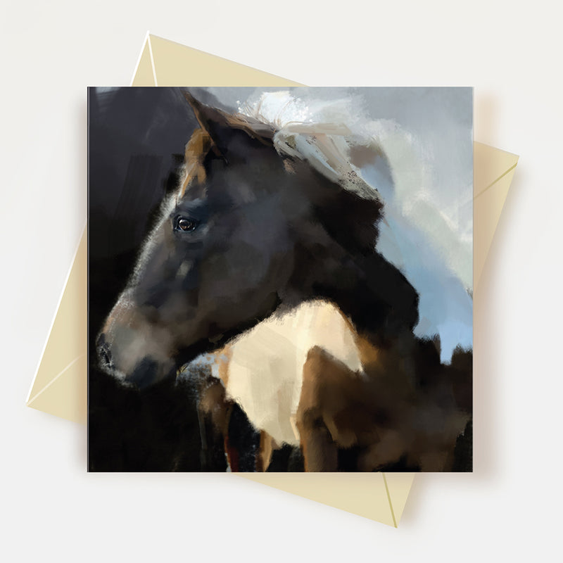 Skewbald Horse Greeting Card