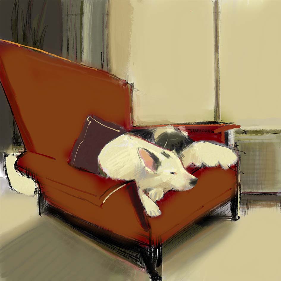 Studio Dog Greeting Card