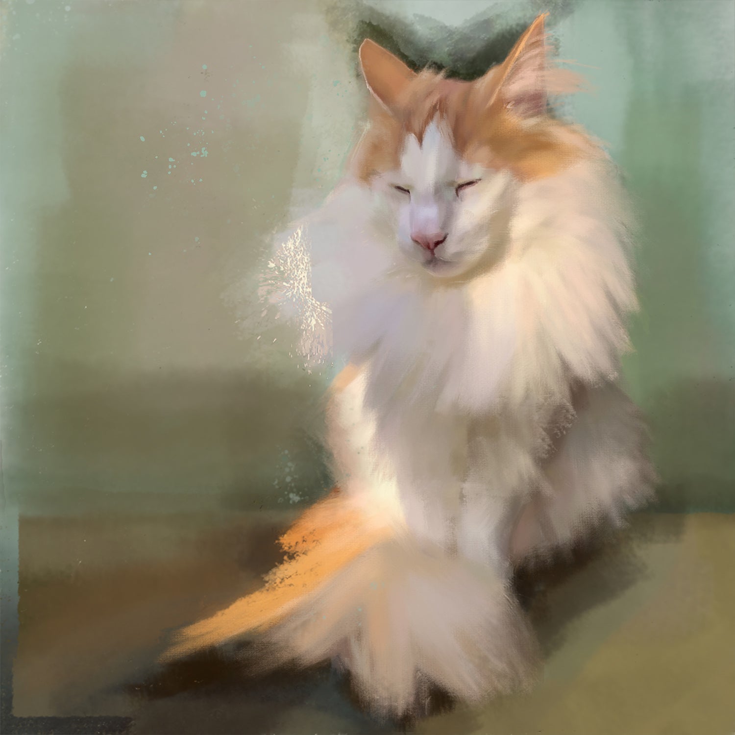 Skogkatt Cat Print