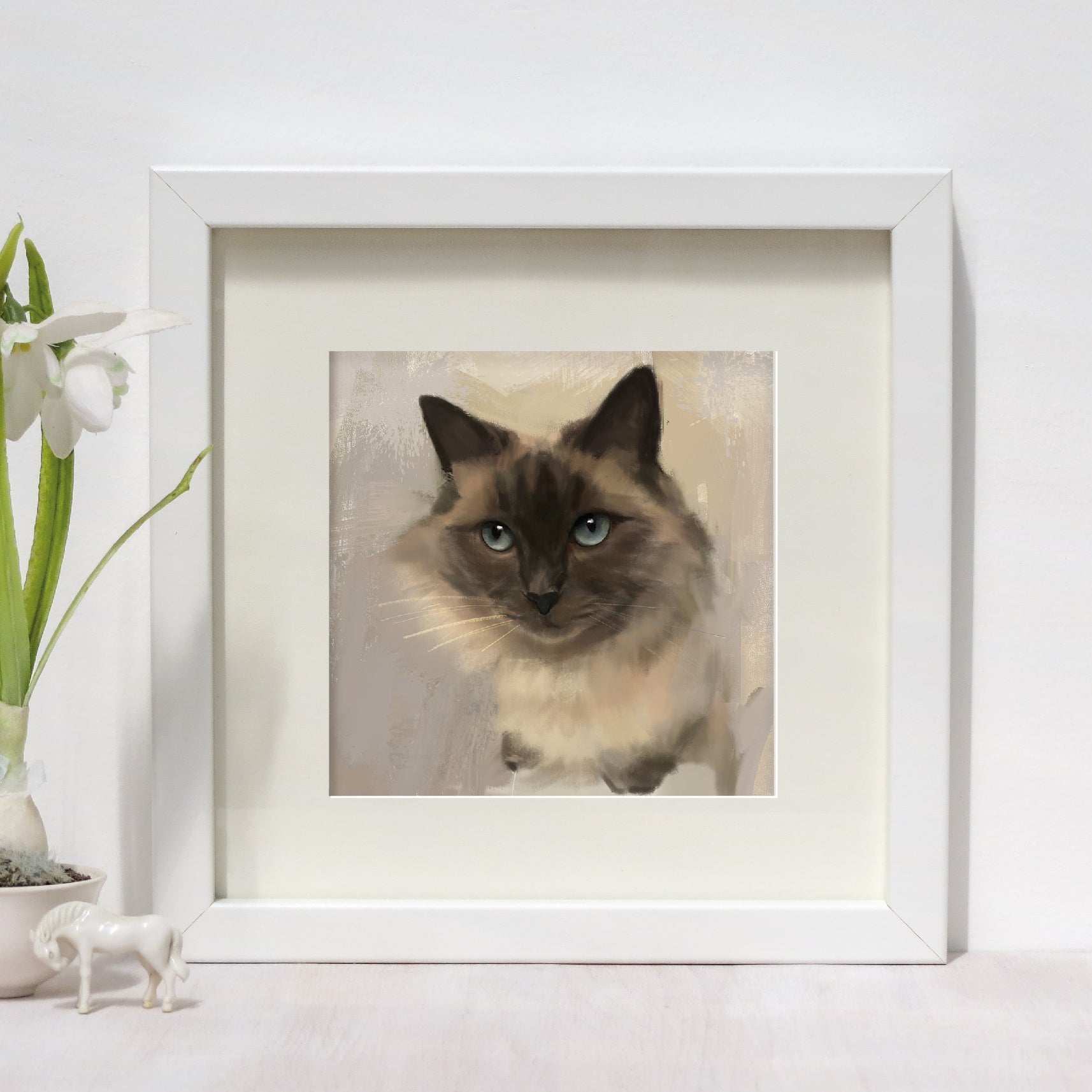 Seal Point Ragdoll Cat Print