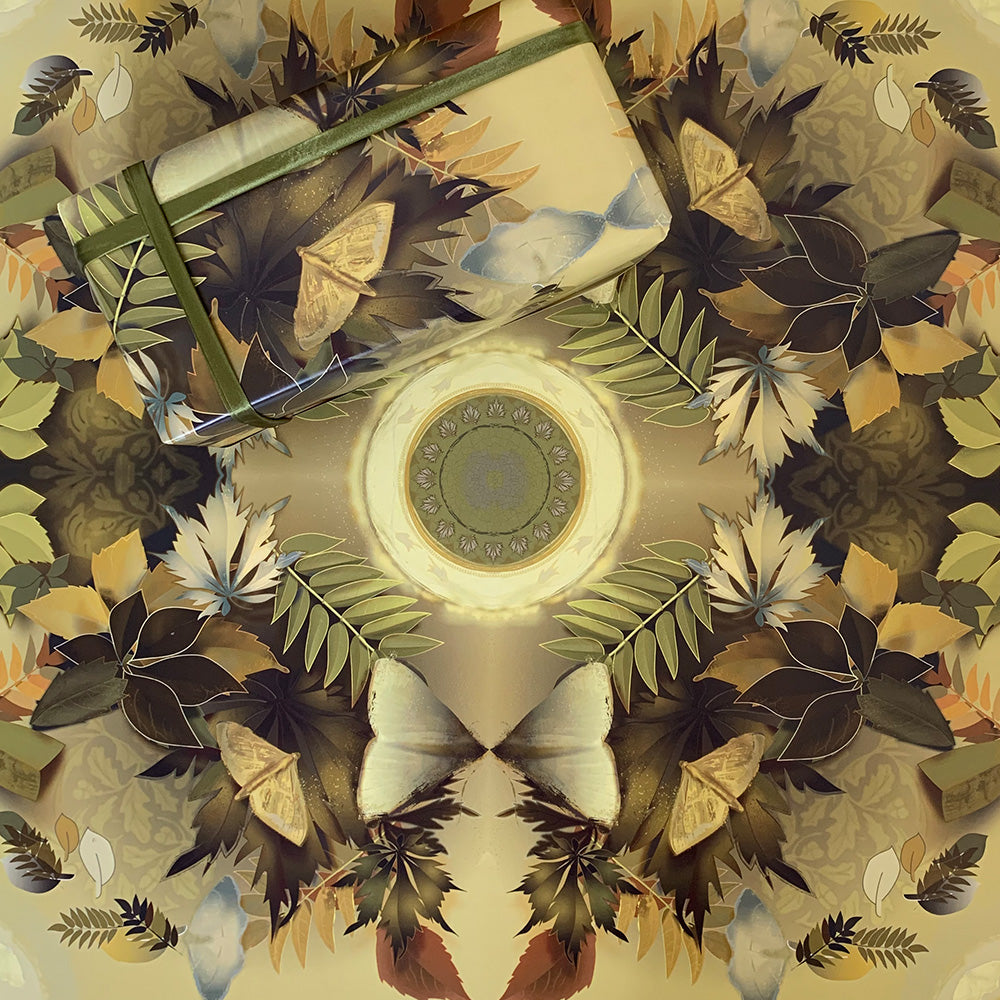 Gold Botanical Wrapping Paper