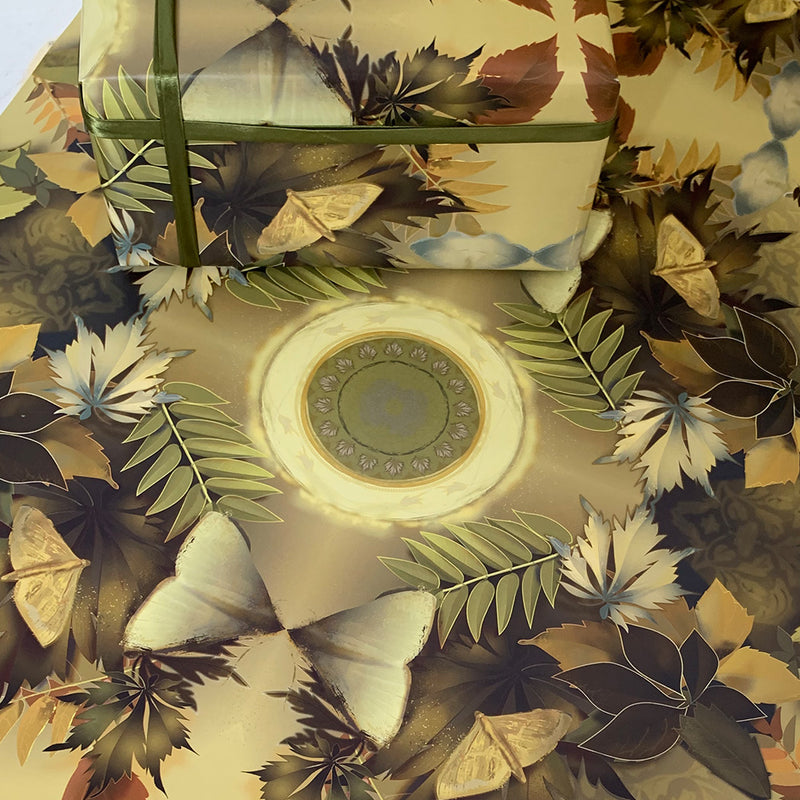 Gold Botanical Wrapping Paper