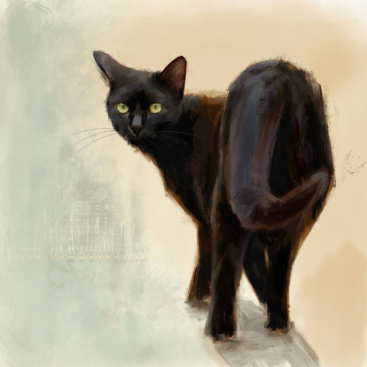 Chat Noir Cat Print