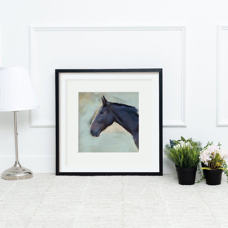 Black Horse Print