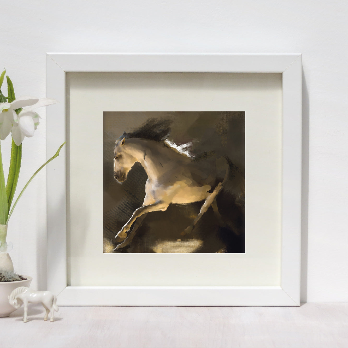 Grey Horse Print