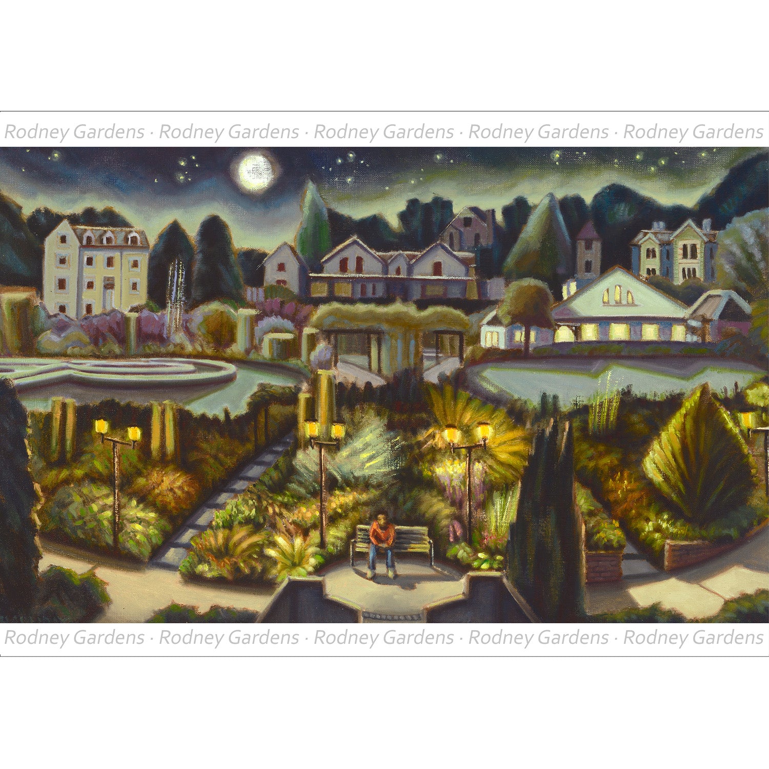 Rodney Gardens Starry Night Greeting Card