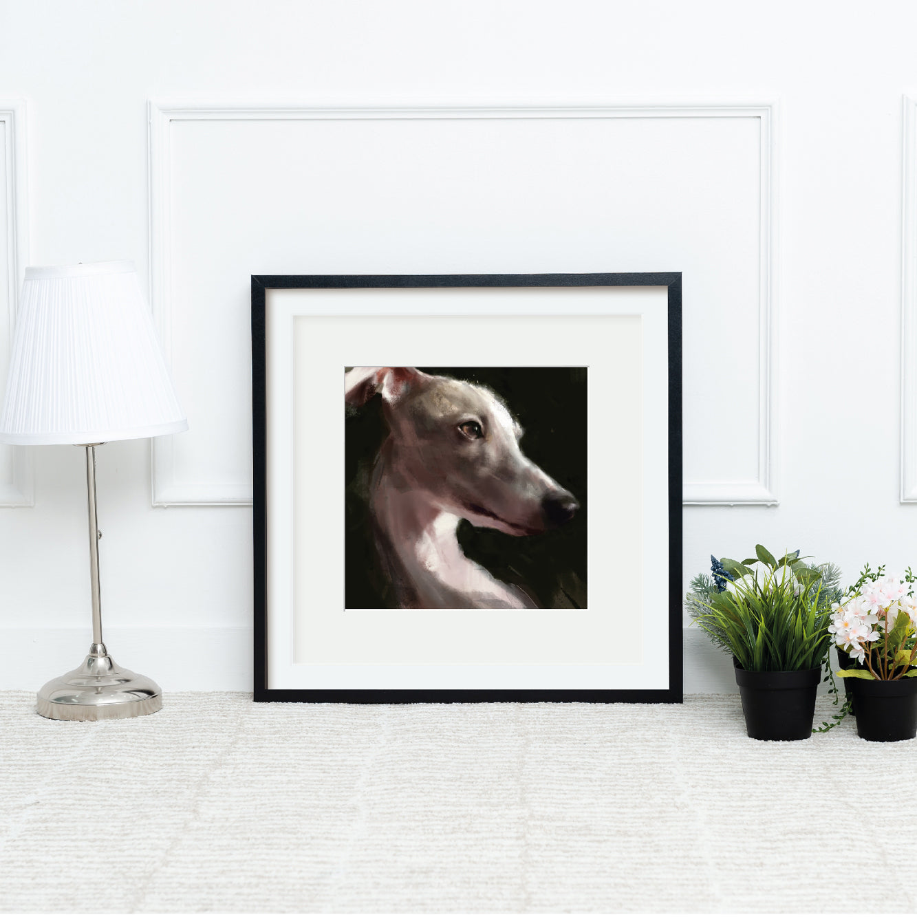 Whippet Dog Print