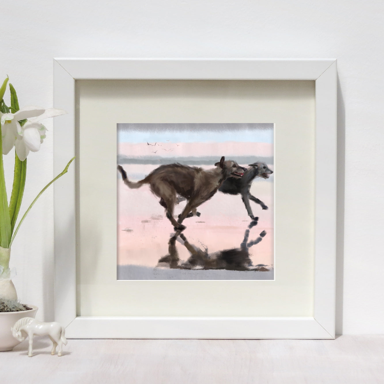 Wolfhound Dog Print